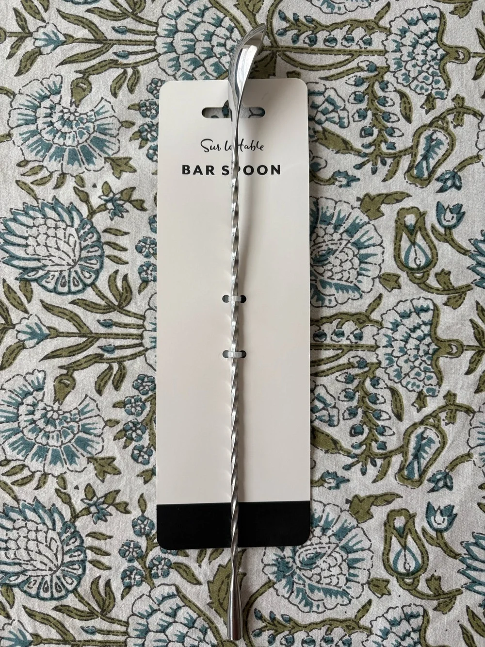 Sur La Table Silver Bar Spoon - Twisted Handle